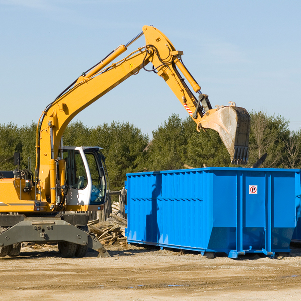 what size residential dumpster rentals are available in Hunter